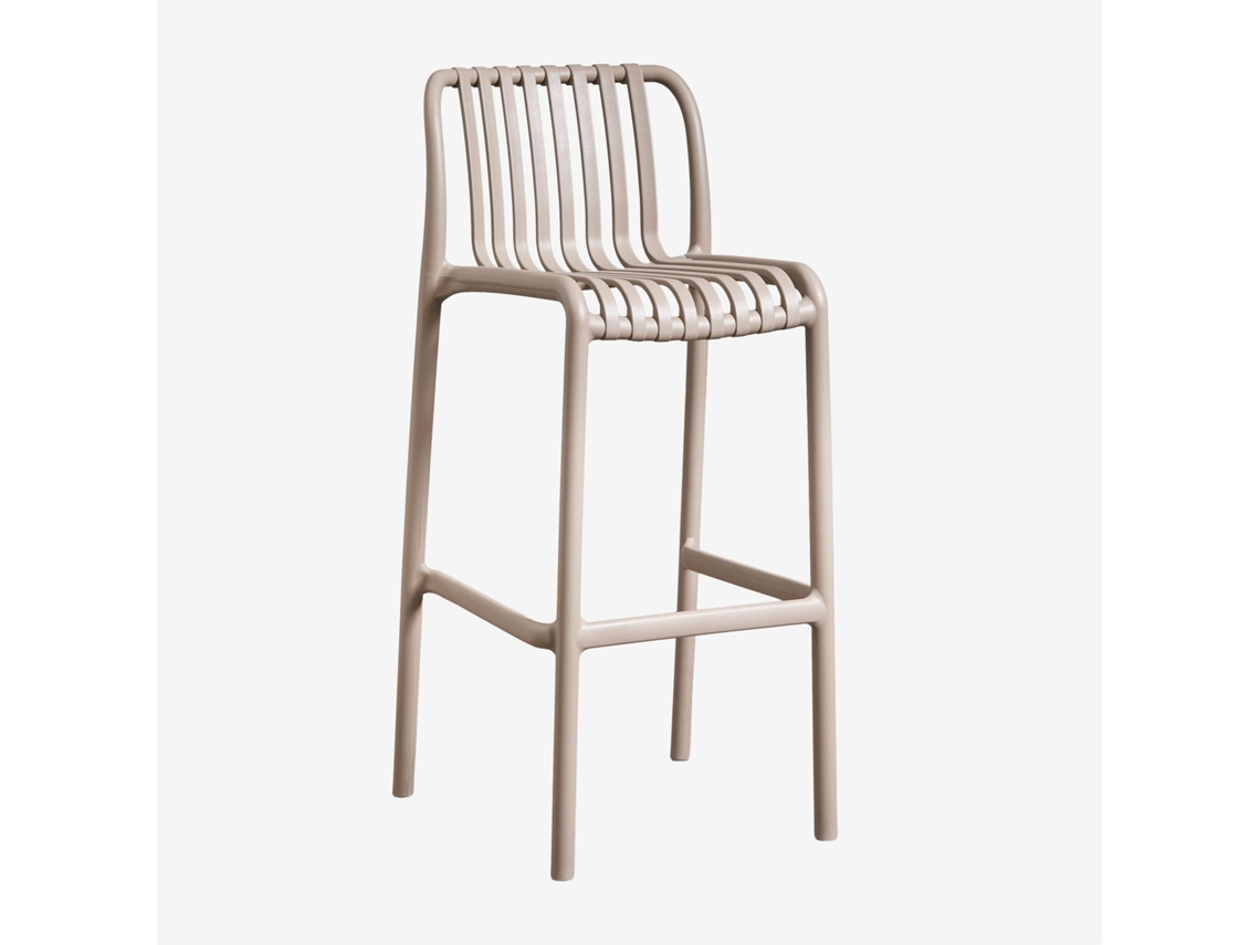 Sklum Taburete Alto De Jardim Empilhável Em Polipropileno Wendell Polipropileno Moka Brown         ↑75 Cm