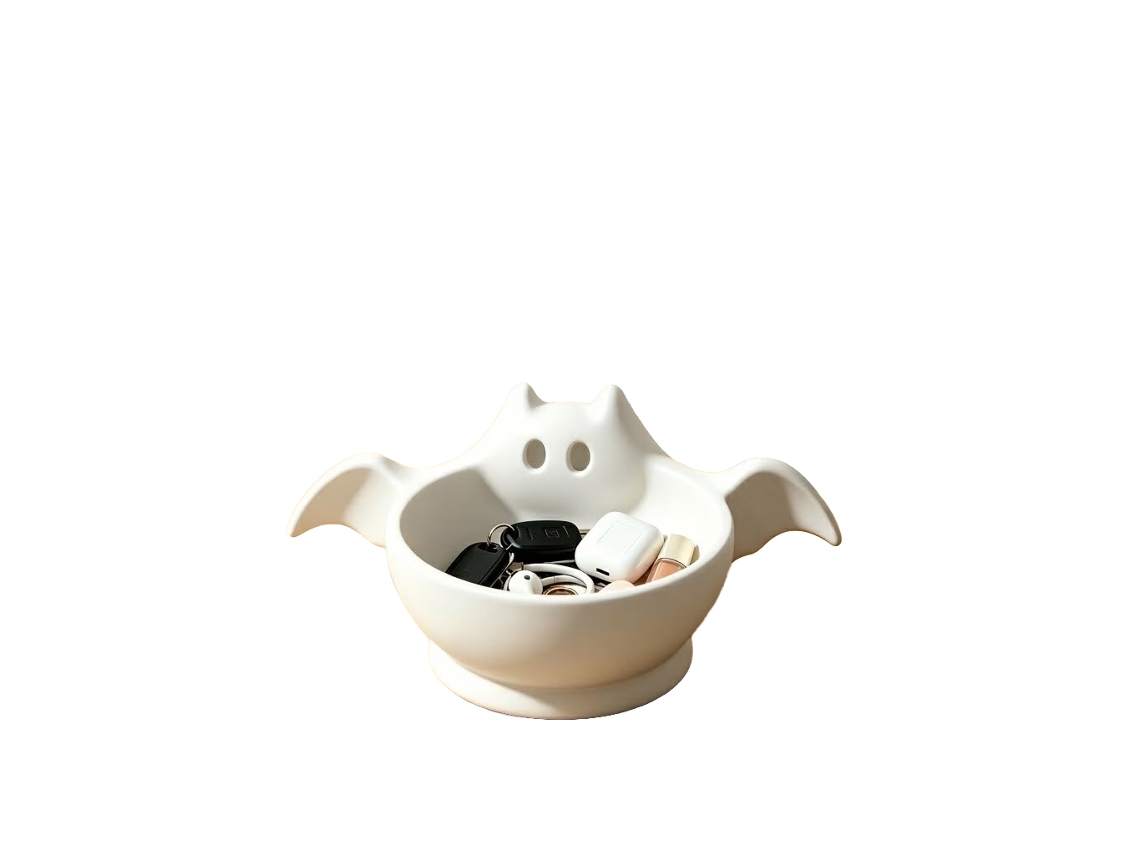 Laxiscreed Arrumação Decorativa De Halloween Com Forma De Morcego, Pequena E Funcional
