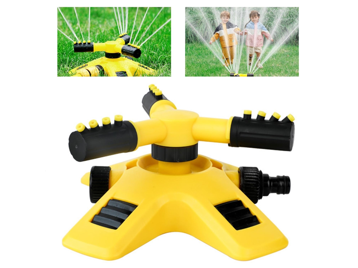 Aspersor De Jardim Automático Com Rotação De 360° E 3 Braços,ajustável Para Gramados,jardins,plantas E Hortas.