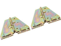 2 Peças Dobradiças De Ferro Para Mesa Dobrável Com Suporte Aba Externa