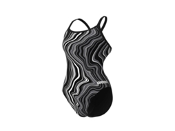 Fato de Banho de Mulher para Natação ARENA Peça Marbled Preto (32)