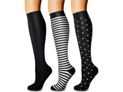 Meias De Compressão Pack 3 Pares S/m Digitallab Para Homens E Mulheres, Suporte Circulatório Para Atividades Físicas, Corrida, Ciclismo