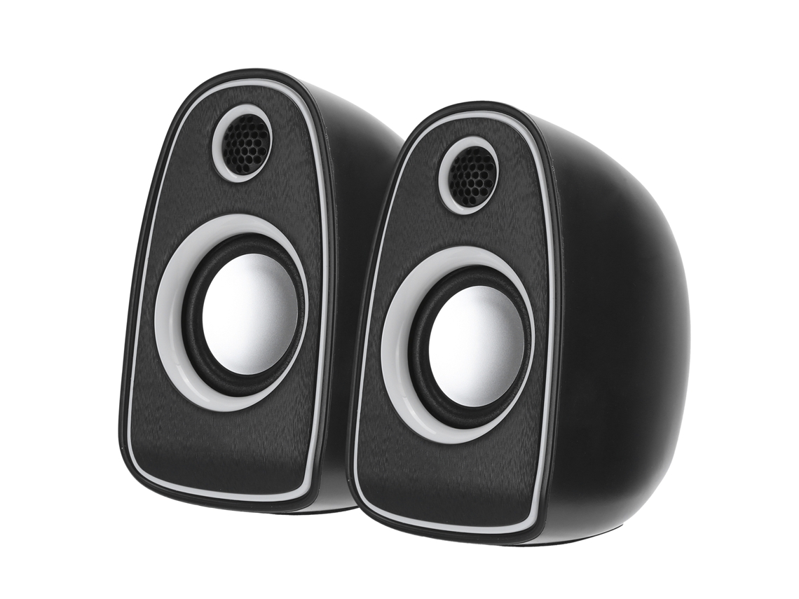 Caixa De Som Portátil Mini Hifi Digital Abs Desktop Com Entrada Estéreo Usb 3.5mm