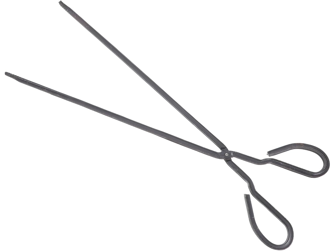 Pinça Longa E Resistente Tofficu Para Churrasco, Manuseio De Carvão, Lareira E Camping Ideal Para Uso Externo