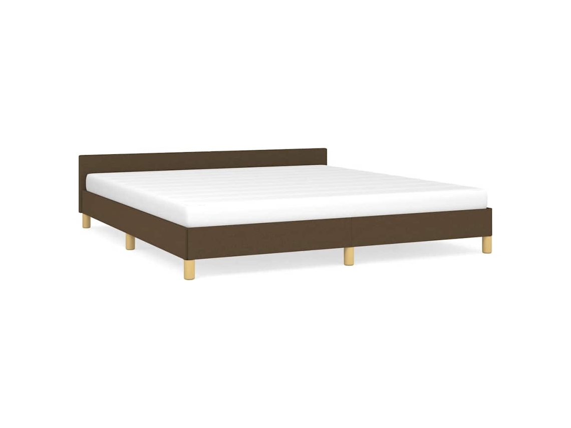 Estrutura de Cama Sem Colchão Tecido Castanho escuro MAISON EXCLUSIVE 160x200 cm