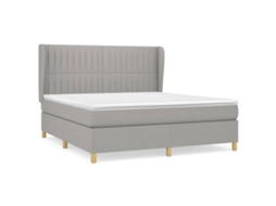 Box Spring Bed, Box Spring Beds Vidaxl Cinzeto Tecido (180 X 200 Cm)