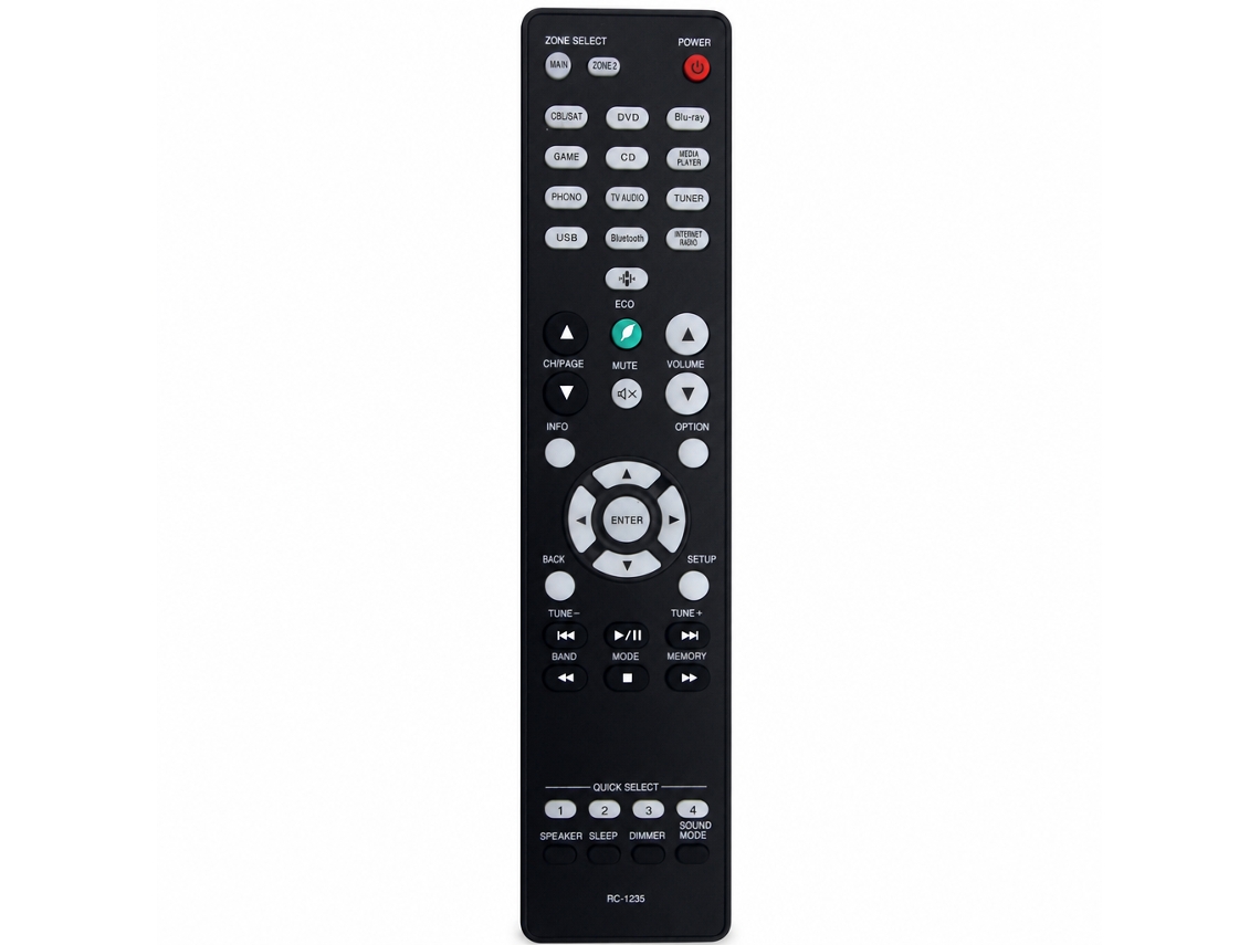 Comando À Distância Rc-1235 Compatível Com Recetores Av Denon, Controlo De Tv E Zonas_zhd