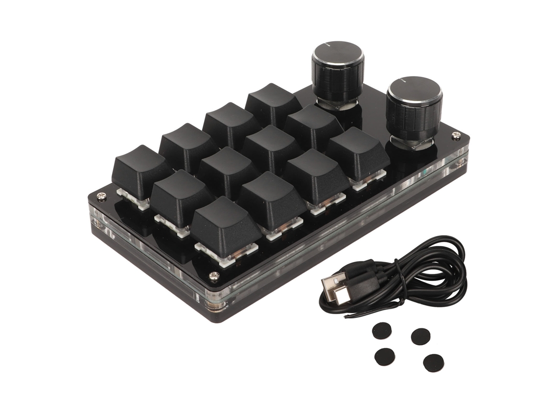 Teclado 12 Teclas Mini LAXISCREED programável DIY com interruptores azuis