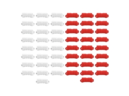 Mali 50pcs Barreiras de Pista Rc 1/18 para Carros de Controle Remoto Derrapagem Corrida Fences Barreiras Acessórios Vermelho e Branco