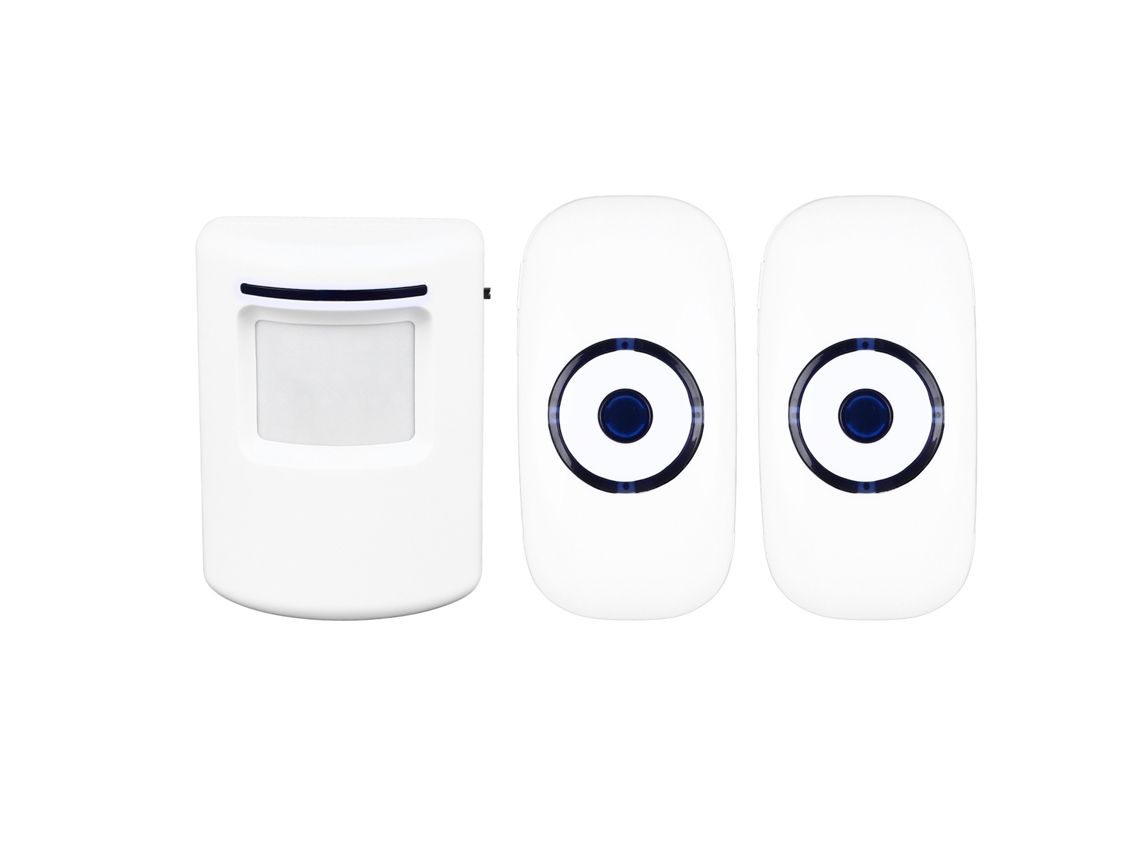 Timbre De Porta Com Sensor De Movimento Sem Fio 36 Tom Volumen Ajustável Kit Exterior