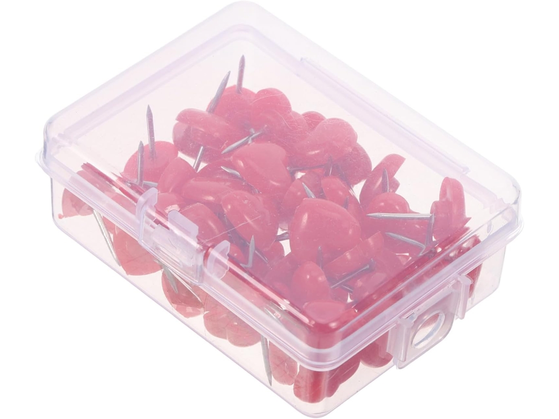 Tachinhas em formato de coração vermelho para quadrados de corte, 50 peças decorativas em plástico e aço inoxidável, Ideais