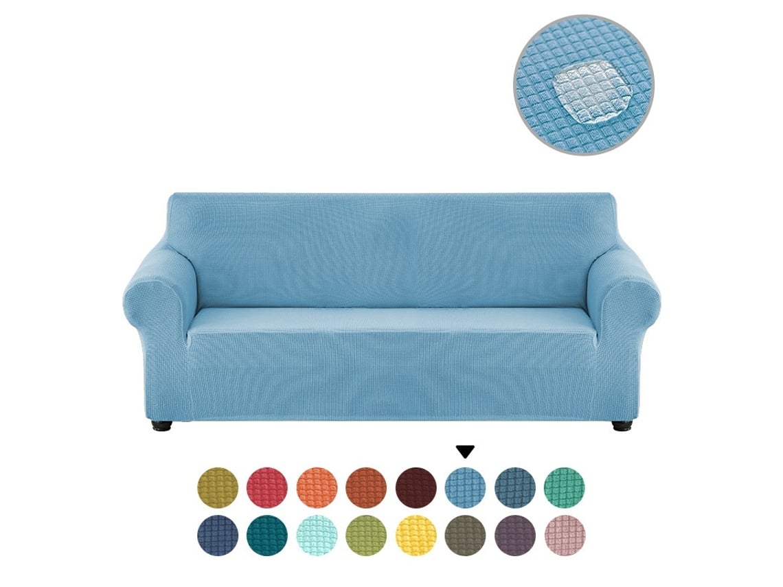 Elysve Capas De Sofá, Elástico Impermeável Para Sofá De Casal (azul Celeste)