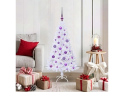 Vidaxl Árvore De Natal Artificial Branco 120 Cm Pvc E Aço