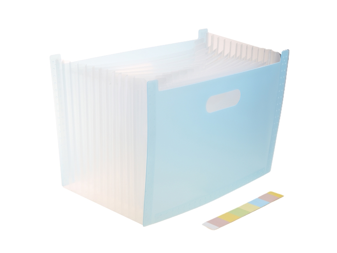 Pasta sanfonada expansível A4, organizadora de arquivos, capacidade máxima de 2.000 folhas, alças portáteis para escola, escritório e casa. Slowmoose