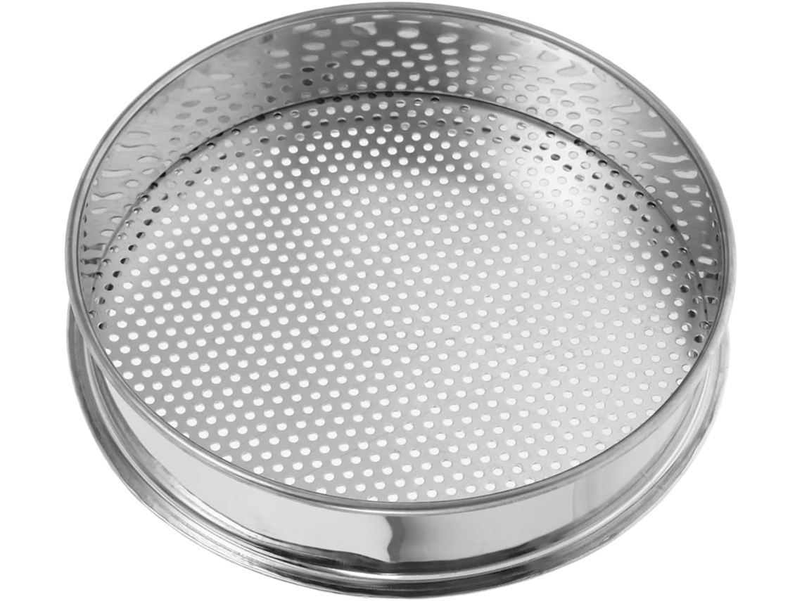 Peneira Portátil de Aço Inoxidável com Malha Fina para Jardim, Ideal para Filtrar e Remover Terra. SFUSHOS