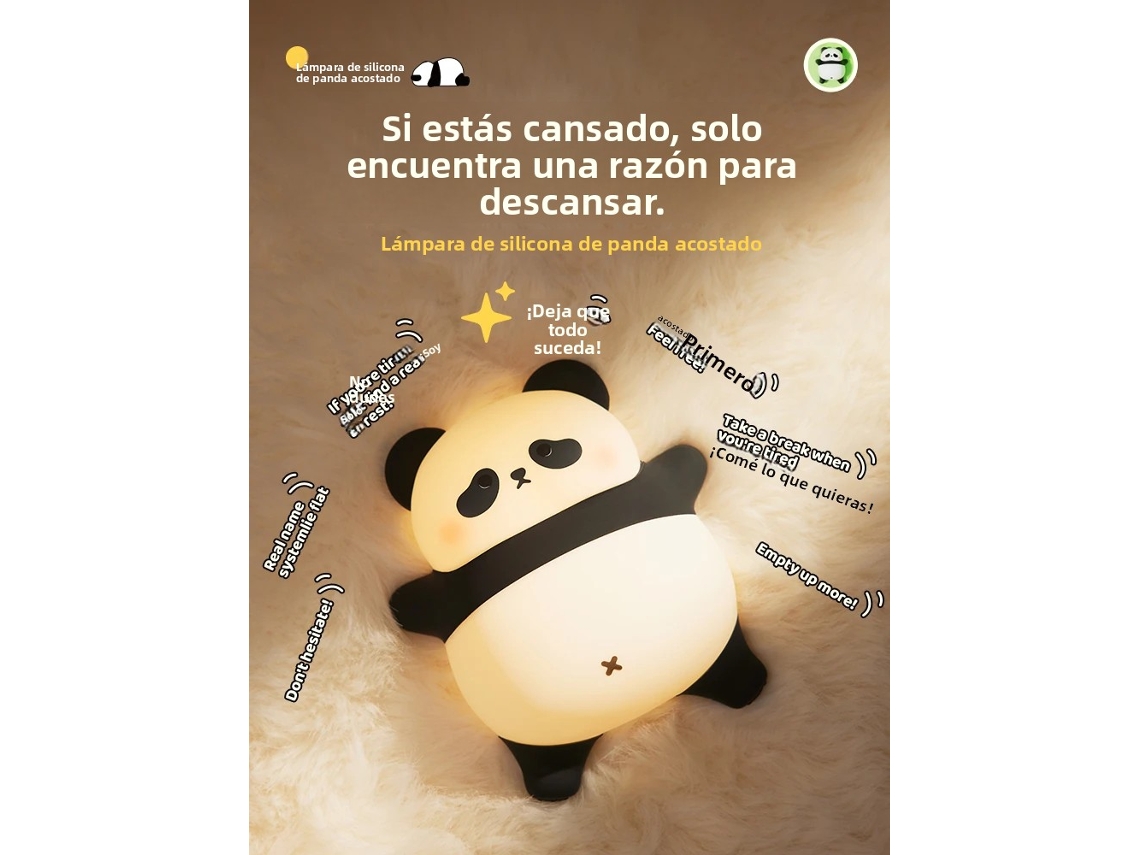 Abajur Panda Tipo: Abajur Alimentação: Led Inclui: Bateria e Lâmpada MDUG (estilo 1)