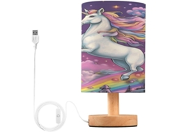 Abajur De Mesa Em Formato Borboleta Roxa Com Portas Carregamento Usb, Ideal Para Cabeceira De Quarto, Com Cúpula Redonda