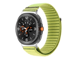 Correia para Samsung Galaxy Watch 8 Classic, Nylon com Pontas Metálicas, Estampa Ondulada, Fecho de Laço CHABERLU