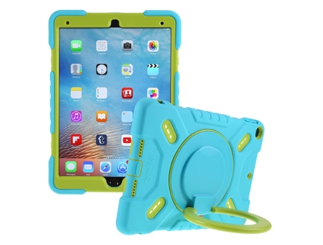 Capa Em Silicone Com Suporte Giratório 360° Azul Para O Seu Apple Ipad 9.7 Pouces /(2018) Pepkoo (2017)