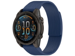 Bracelete para Garmin silicone magnético com listras verticais e liberação rápida azul escuro XIAOMOYU