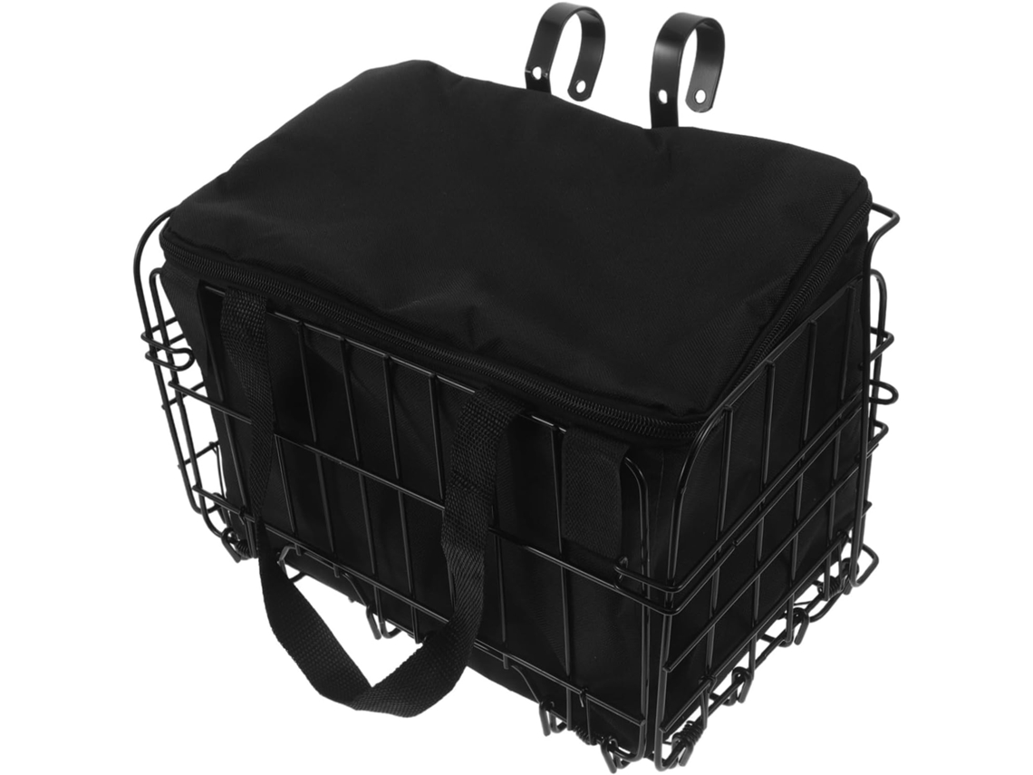 Cesta Dobrável De Arame Para Bicicleta De Montanha, Cesta Traseira Dobrável Para Bicicleta De Estrada, Preta
