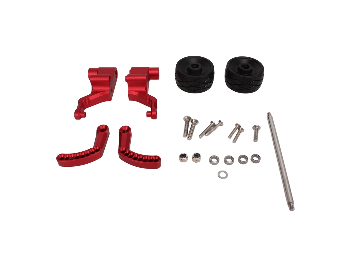 Roda De Levante Para Carro Rc Traxxas E Revo2.0 Em Liga De Alumínio Ajustável Ângulo Com Duas Rodas Vermelha