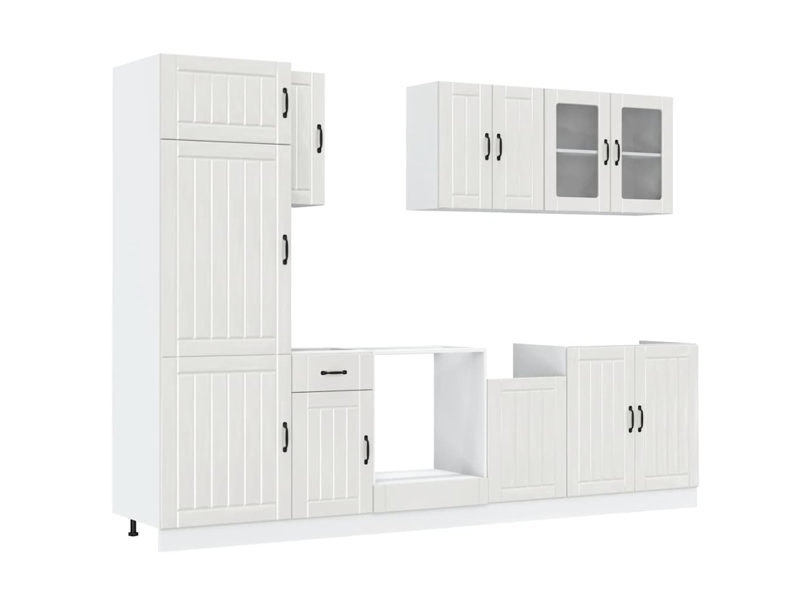 Conjunto de 8 Armários de Cozinha Branco Brilhante MAISON EXCLUSIVE