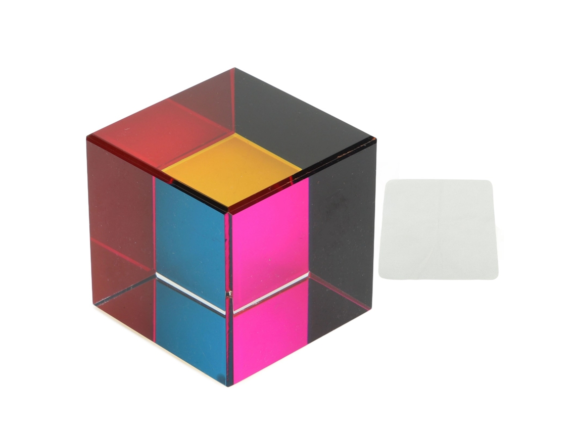 Cubo Óptico De Cores De 6 Lados 40mm Prisma Óptico Para Ornamentos De Mesa Brinquedos Educativos Física
