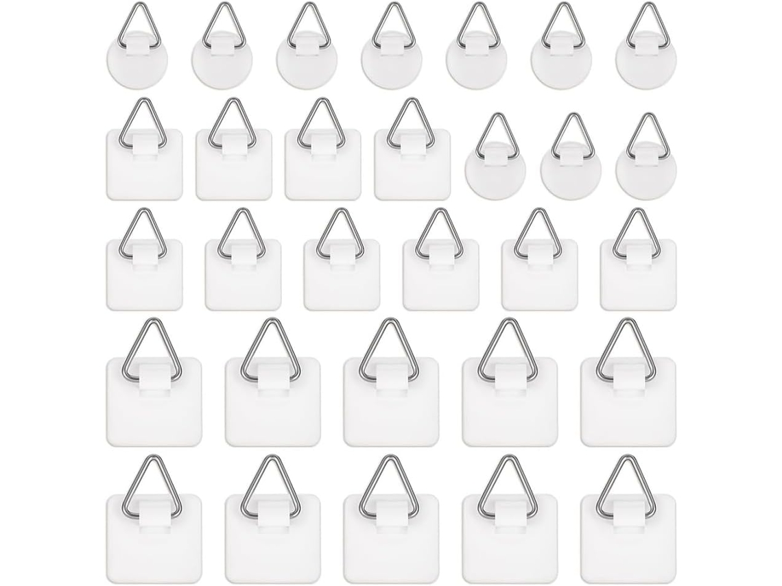 Pacote Com 30 Adesivos Pendurar Quadros Na Parede, Sem Necessidade De Pregos