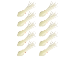 Isca Artificial Lula Luminosa Soft Pvc 10pcs 6.5cm