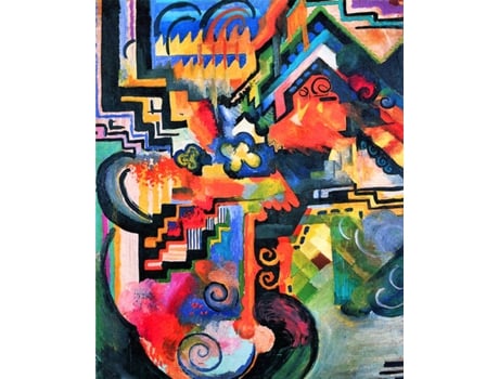 Quadro LEGENDARTE Composição Colorida - August Macke (80x100 cm)