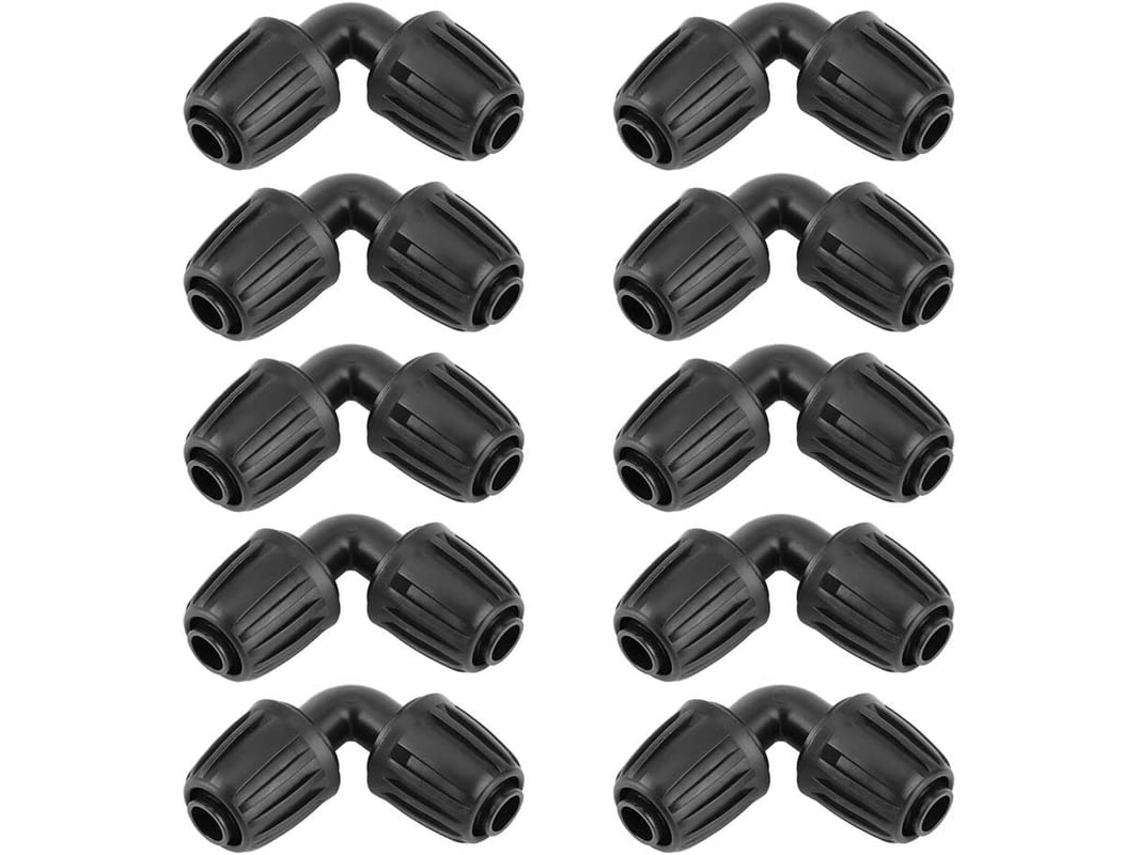 10 Adaptadores De Cotovelo Para Irrigação Por Gotejamento, Conectores Universais De Mangueira De Jardim Acessórios De Irrigação Agrícola