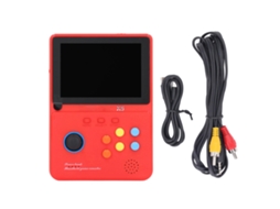 Primerox console de Jogo Portátil Retrô 4 Polegadas Hd 8000mah Power Bank 32gb para Crianças +6 Anos Vermelho