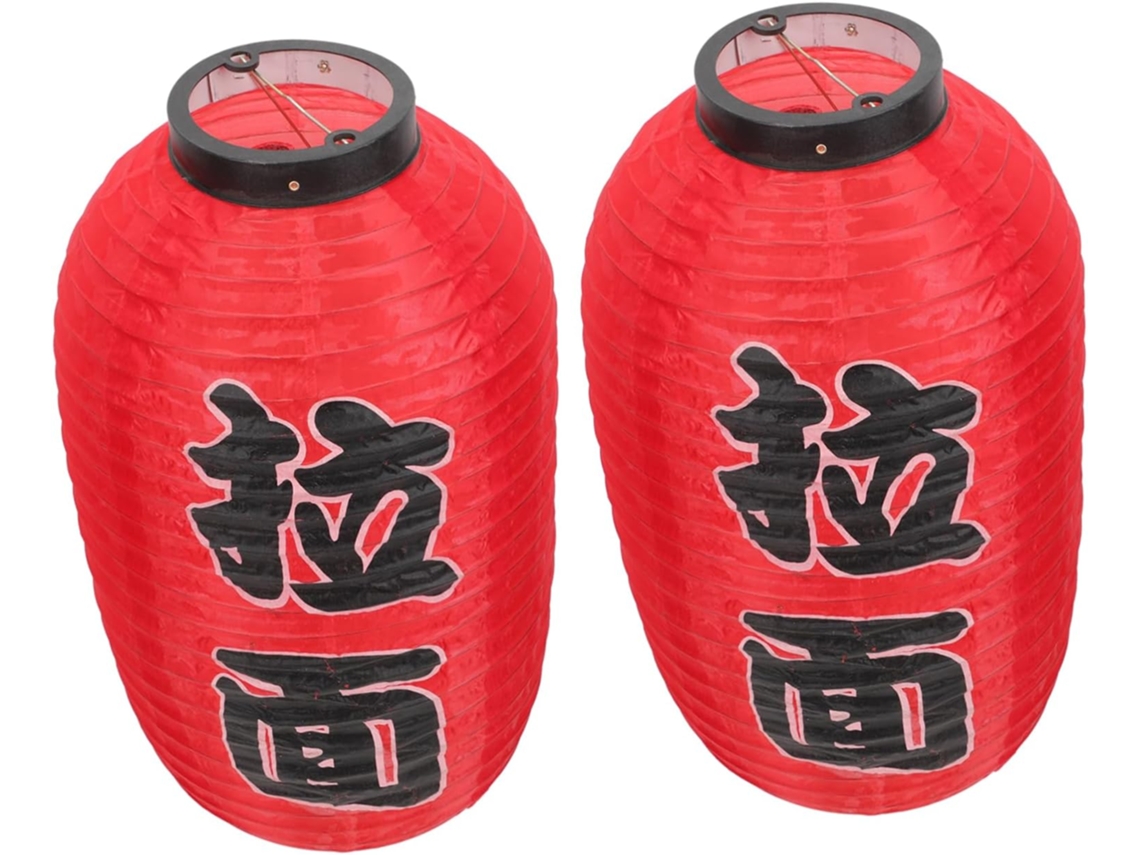 Conjunto De 2 Lanternas Decorativas Japonesas Impermeáveis Para Pendurar, Ideais Para Restaurantes Ao Ar Livre.