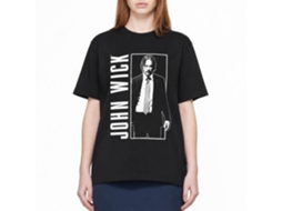 Rockinstone John Wick Simple Bw Black Adult T-shirt Size:l