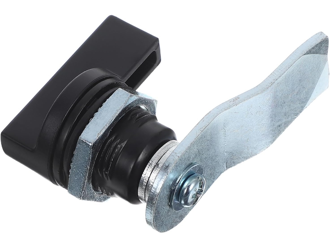 Fechadura De Came Ms406 Para Portas De Armário Em Liga De Zinco Com Puxador Preto
