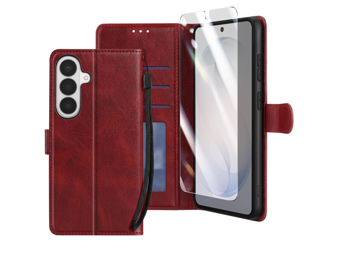 Capa Carteira Para Galaxy S26 Com Vidro Temperado E Alça