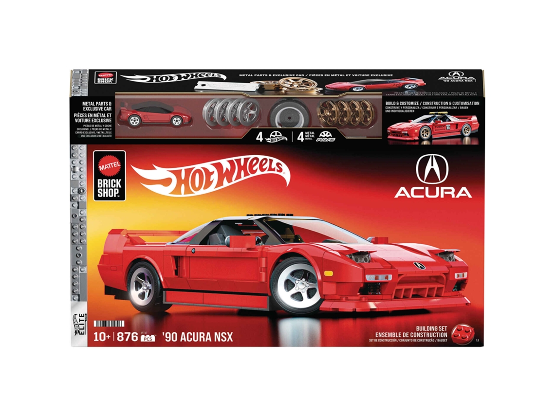 Mattel Brick Shop JFT17 Mega 90s Hot Wheels NSX Acura Conjunto de Construção