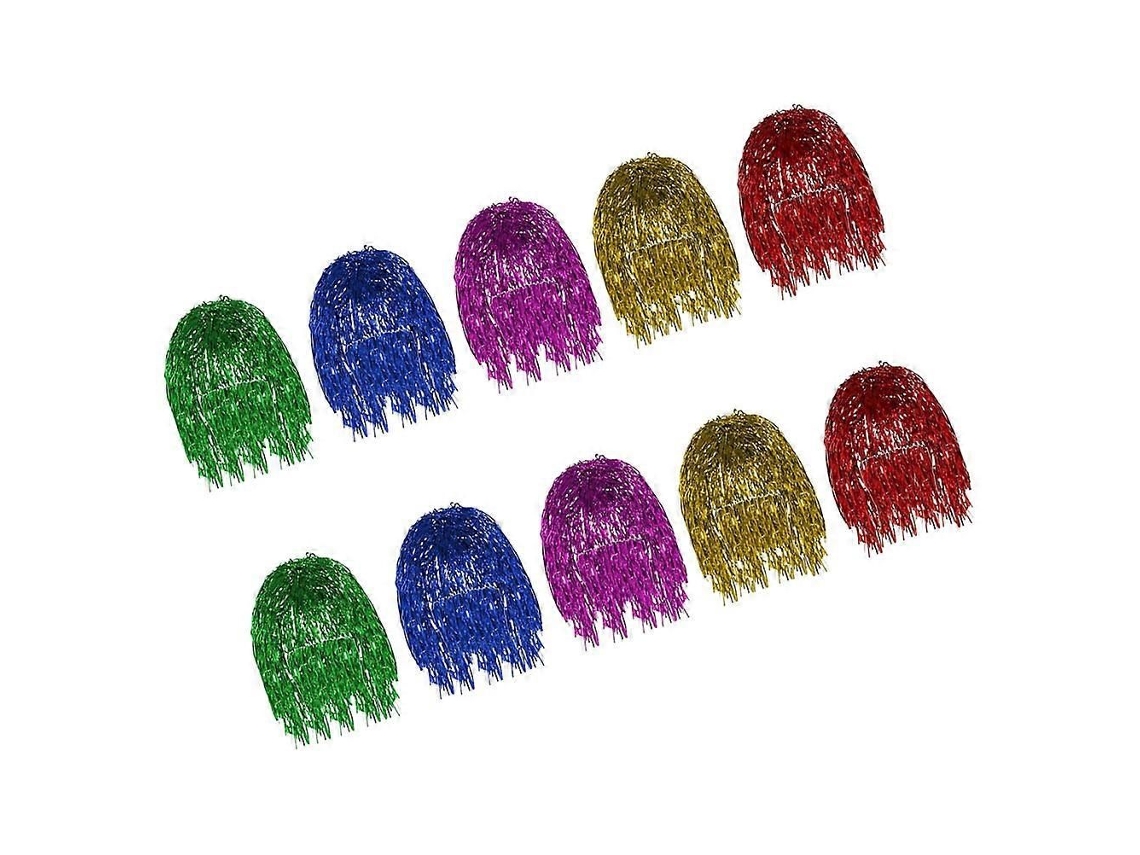 Conjunto de 10 Perucas de Cabelo Falso Estilosas com Lantejoulas de Plástico, Perfeitas para Festas, Cosplay e Fantasias. TAISHENGDA