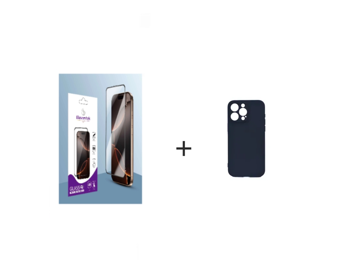 Vidro Com Cola Completa Eleventek Iphone 14 Pro Max E Capa Iphone 14 Pro Max-preto-zt-5808