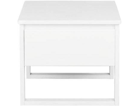 Mesa de cabeceira de madeira pinho branca GIULIA