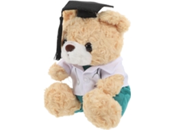 Urso De Pelúcia Médico, Tamanho Médio, Marrom Claro Com Uniforme