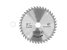 Disco de serra circular de carboneto de 7x40 dentes e 180 mm para corte de madeira - Acessório para madeira