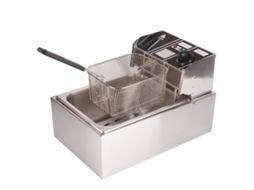 Fritadeira Elétrica Profissional Laxiscreed De 6l Com Tanque E Cesto Único Para Uso Fácil