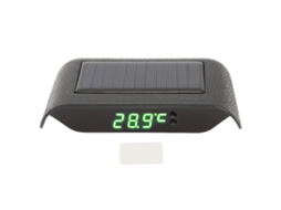 Relógio Solar Digital LED para Carro, Verde, Acessório Decorativo S/MARCA