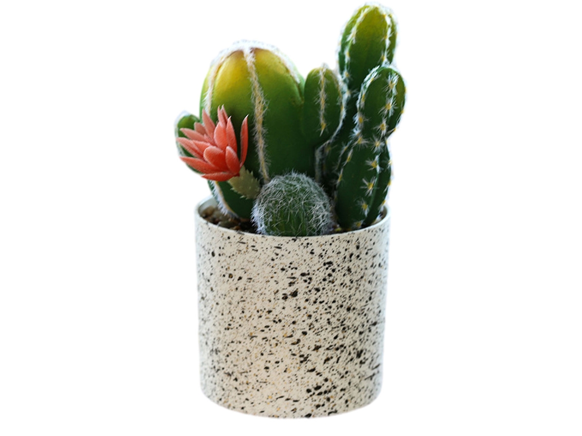 Flor Falsa de Cacto Tropical Bonsai Decoração Criativa Planta Verde RNEMITERY