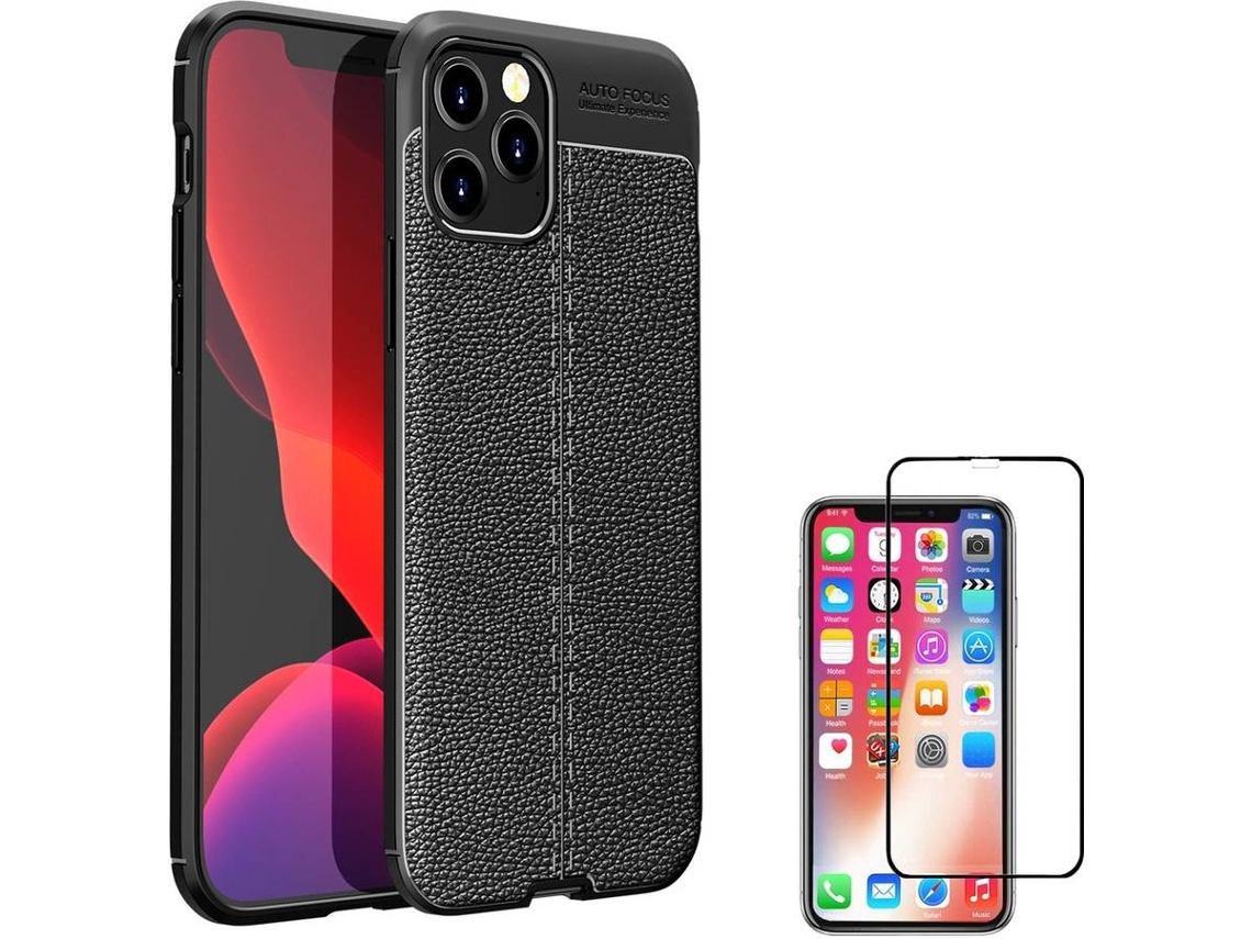 Kit Capa e Película para iPhone 12PHONESHIELD BD-LC&9D-BK-IP-12 Preto