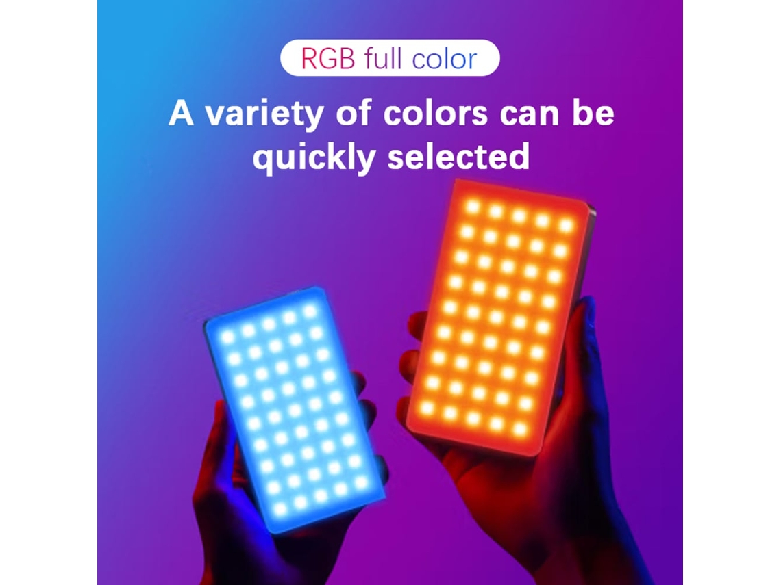 2026 luz Led Rgb Ajustável Portátil para Vídeo e Fotografia, Mini Lâmpada Complementar para Câmera Dslr