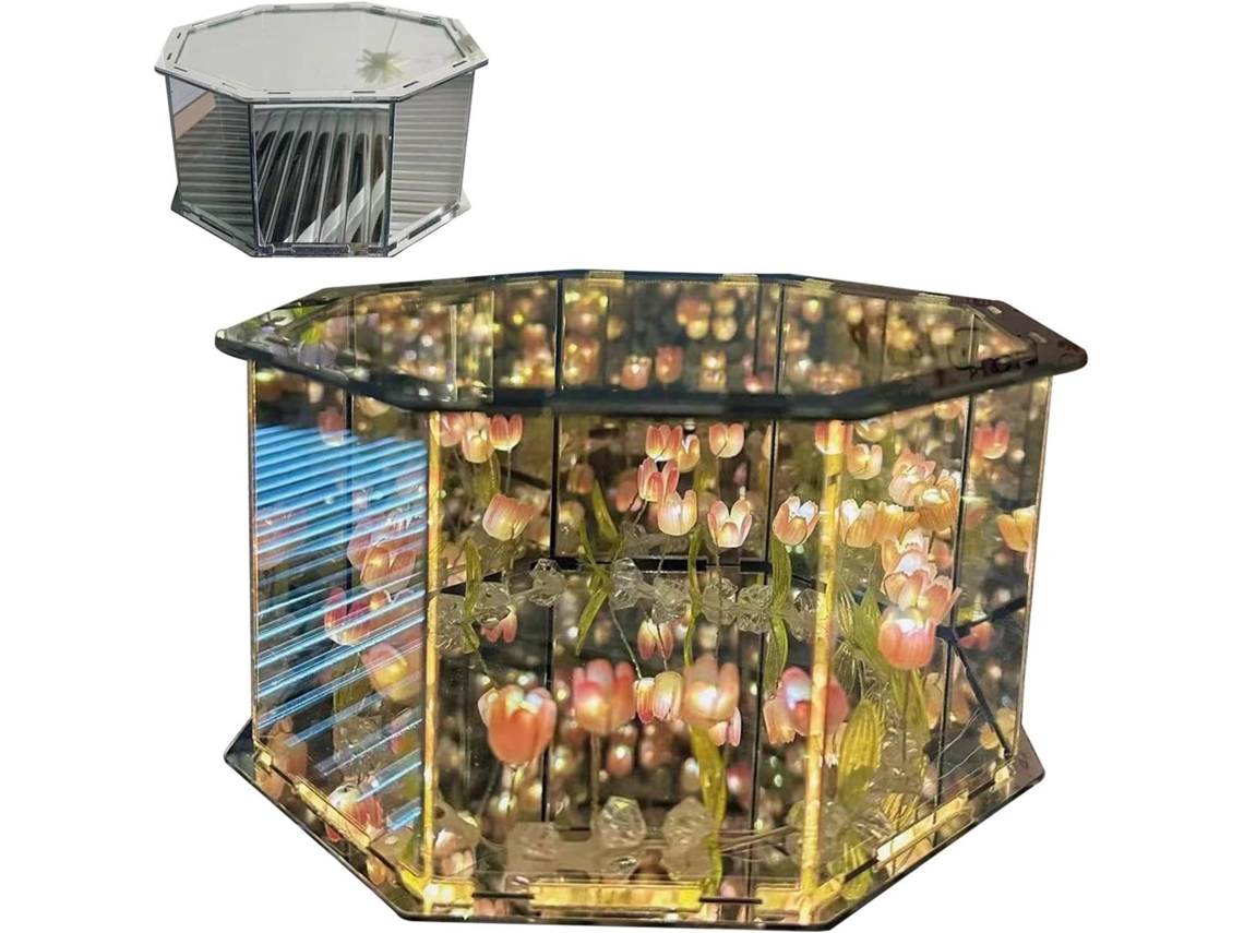Abajur Em Formato De Flor | Kit De Artesanato Decorativo Feito À Mão | Caixa De Música Led Artesanal Gokoco