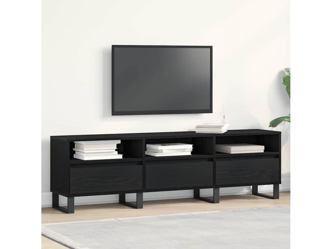 Vidaxl Gabinete Para Tv 150 X 30 X 44,5 Cm Carvalho Preto